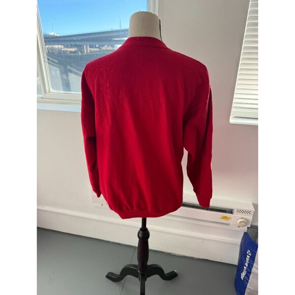 VTG 80s Red Holiday Christmas Woodland Deer, Birds, Rabbits, Raccoon, Squirrels - Picture 4 of 5